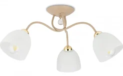 Lampa Sufitowa Tina Beżowa Szkło 3xE27 58 cm * HowHomely Clearance