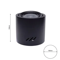 Lampa Sufitowa TUBO Czarny 1xAR111 GU10 15x14cm Bez Żarówki * Eko-light