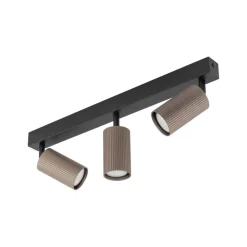 Lampa sufitowa TUNE czarna brązowa 3xGU10 * TK Lighting