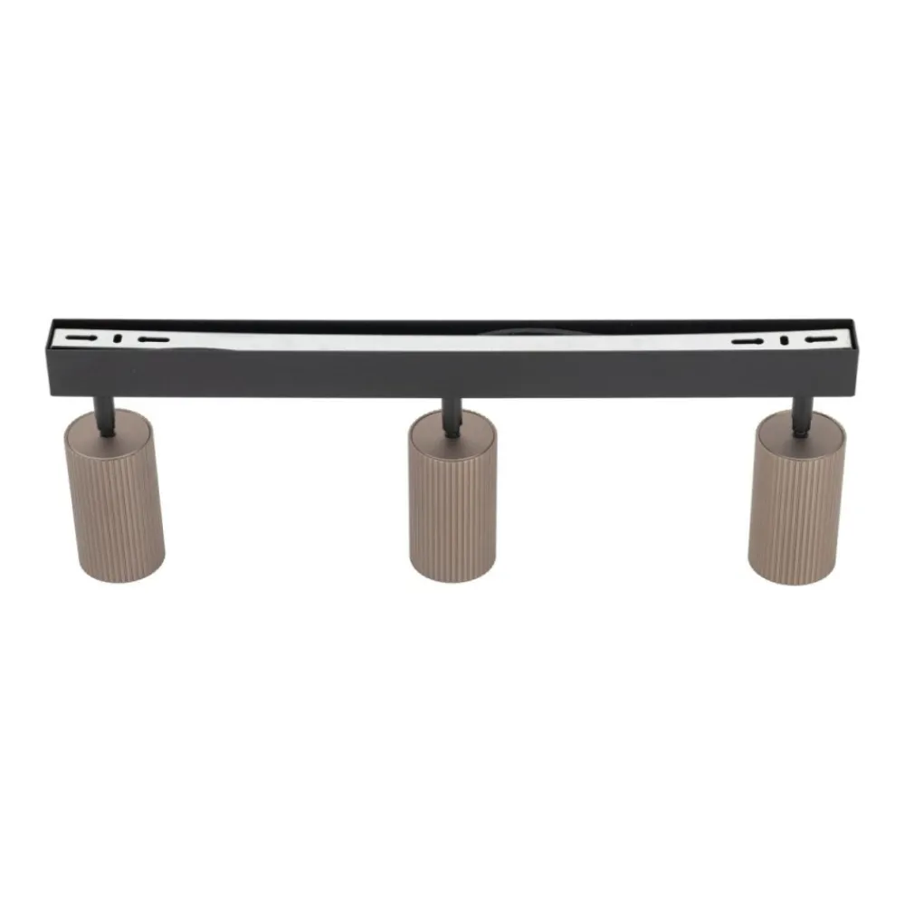 Lampa sufitowa TUNE czarna brązowa 3xGU10 * TK Lighting