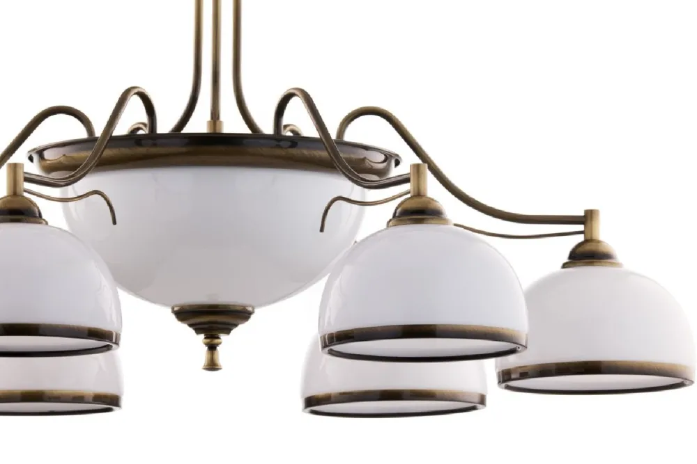 Lampa sufitowa TURKUS mosiądz patynowany 8xE27 * Jupiter Sale