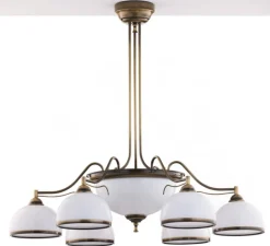 Lampa sufitowa TURKUS mosiądz patynowany 8xE27 * Jupiter Sale