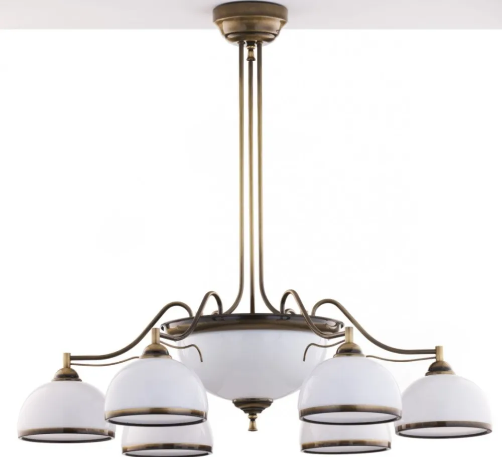 Lampa sufitowa TURKUS mosiądz patynowany 8xE27 * Jupiter Sale