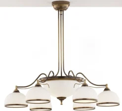 Lampa sufitowa TURKUS mosiądz patynowany 8xE27 * Jupiter Sale