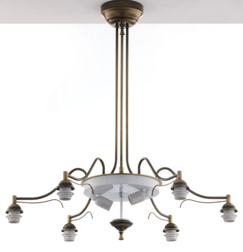 Lampa sufitowa TURKUS mosiądz patynowany 8xE27 * Jupiter Sale