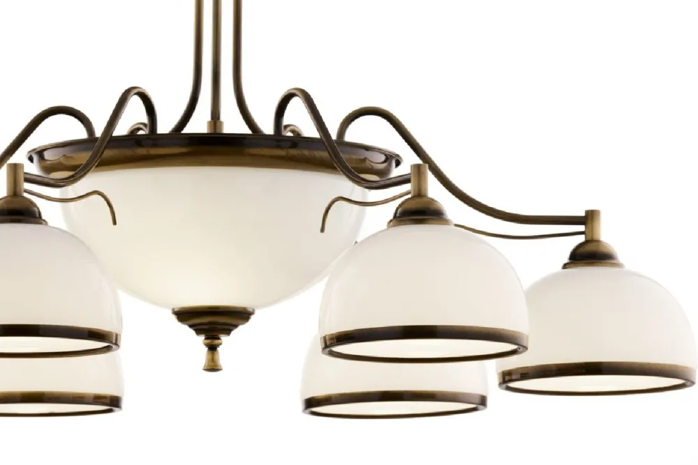 Lampa sufitowa TURKUS mosiądz patynowany 8xE27 * Jupiter Sale