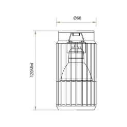 Lampa Sufitowa VERTICAL Biały Metalowy Klosz 1xGU10 6x14cm * Eko-light Best