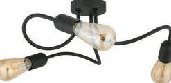 Lampa Sufitowa WAVE Czarny Loft 3xE27 * TK Lighting Discount