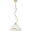 Lampa Sufitowa XSARA Patyna Biały Szklany Klosz 1xE27 30 cm * Jupiter