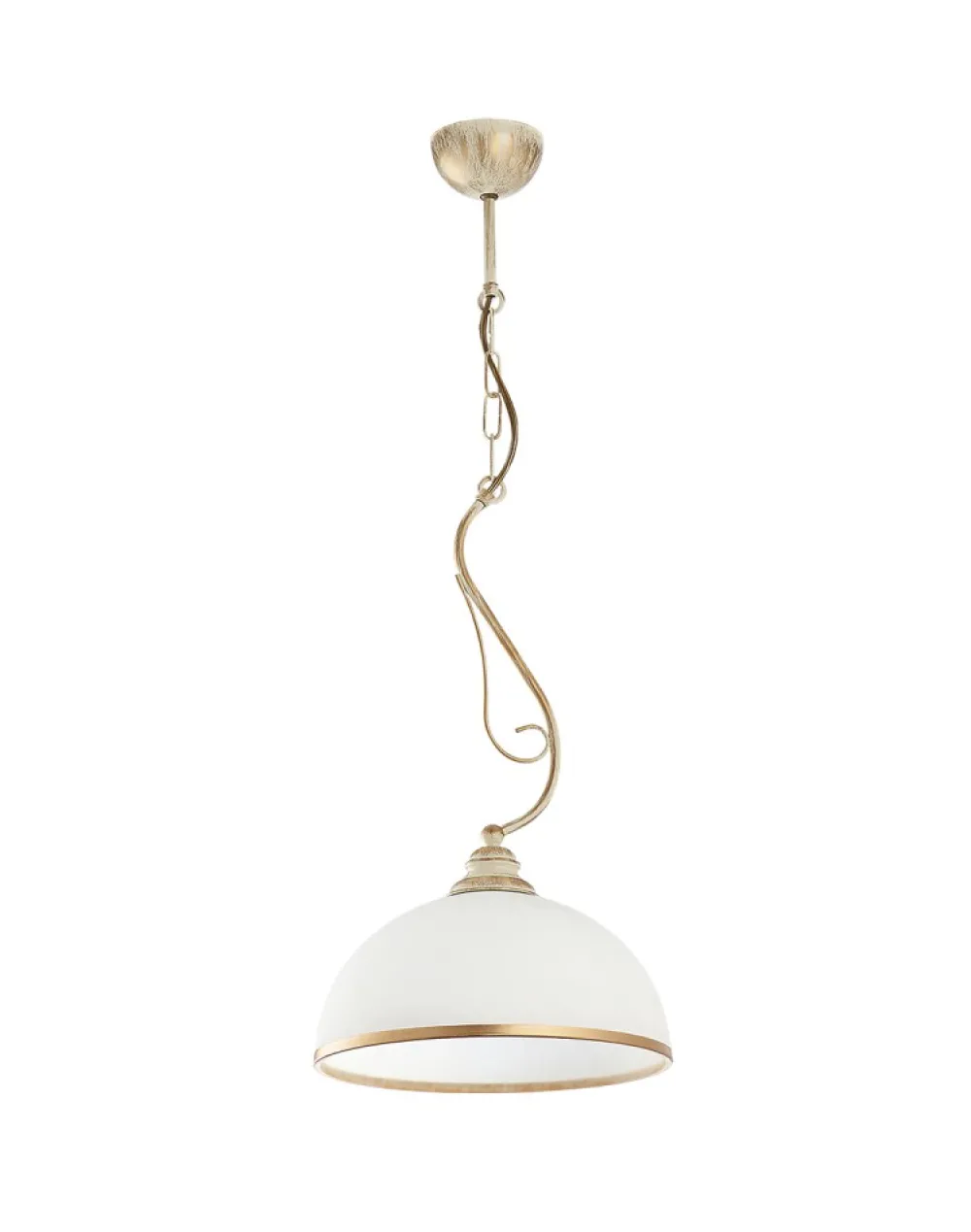 Lampa Sufitowa XSARA Patyna Biały Szklany Klosz 1xE27 30 cm * Jupiter