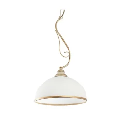 Lampa Sufitowa XSARA Patyna Biały Szklany Klosz 1xE27 30 cm * Jupiter