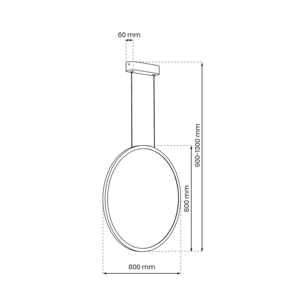 Lampa Wiszaca SATURNO Czarny 46W LED 80cm * Eko-light Discount