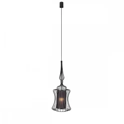 Lampa Wisząca ABI Czarny Metalowy Klosz Abażur 1xE27 26cm * Nowodvorski New