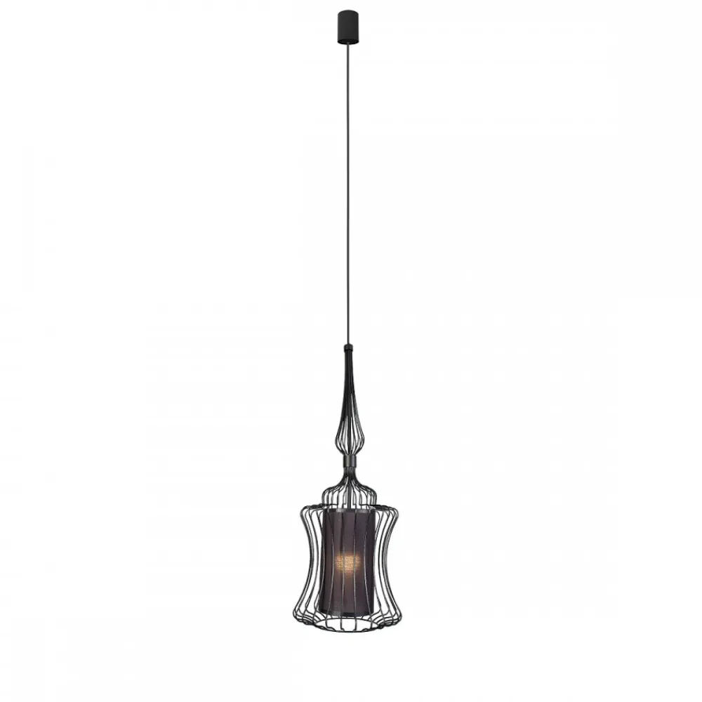 Lampa Wisząca ABI Czarny Metalowy Klosz Abażur 1xE27 26cm * Nowodvorski New