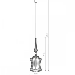 Lampa Wisząca ABI Czarny Metalowy Klosz Abażur 1xE27 26cm * Nowodvorski New
