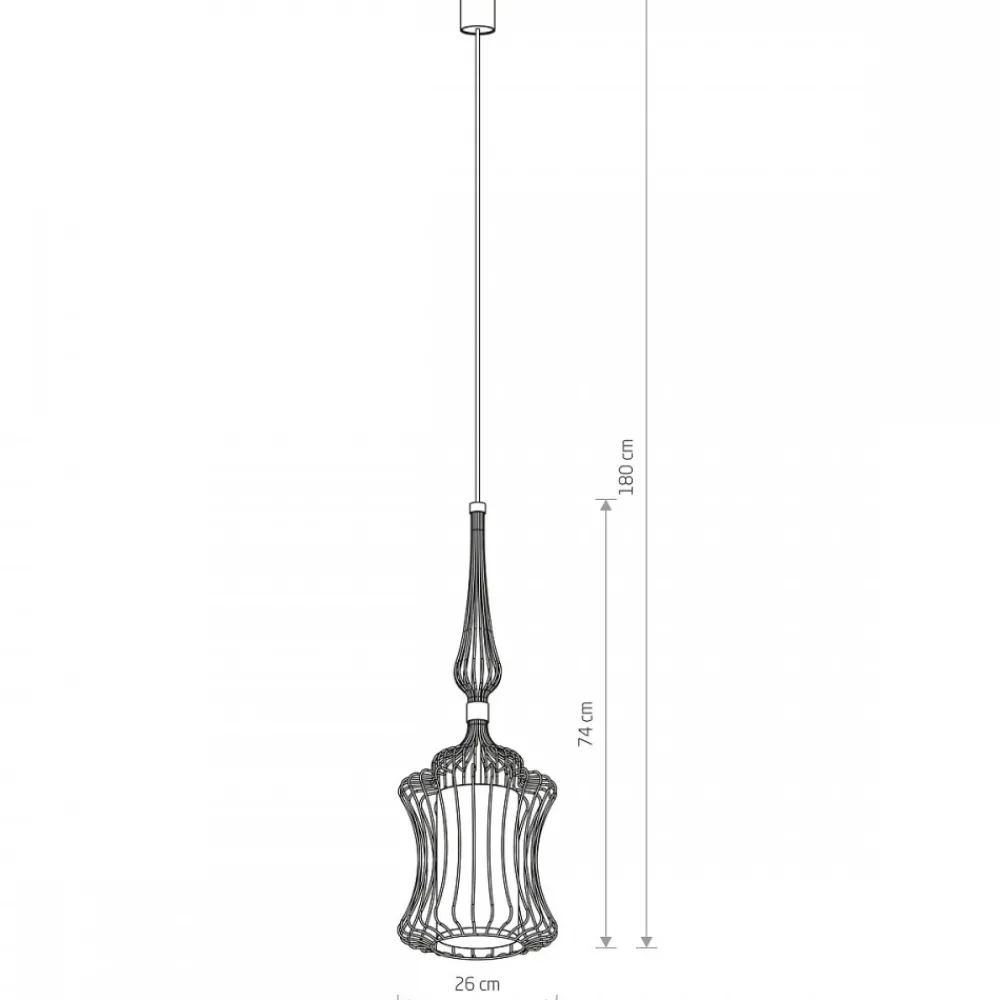 Lampa Wisząca ABI Czarny Metalowy Klosz Abażur 1xE27 26cm * Nowodvorski New