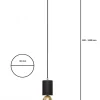 Lampa Wisząca ALAS Czarny 1xGU10 * Jupiter