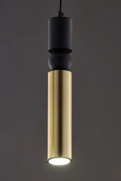 Lampa Wisząca ALAS Czarny Złoty 5xGU10 * Jupiter Online