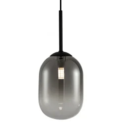 Lampa Wisząca ALIAS Czarny Szklany Klosz 1xE14 20cm * Eko-light New