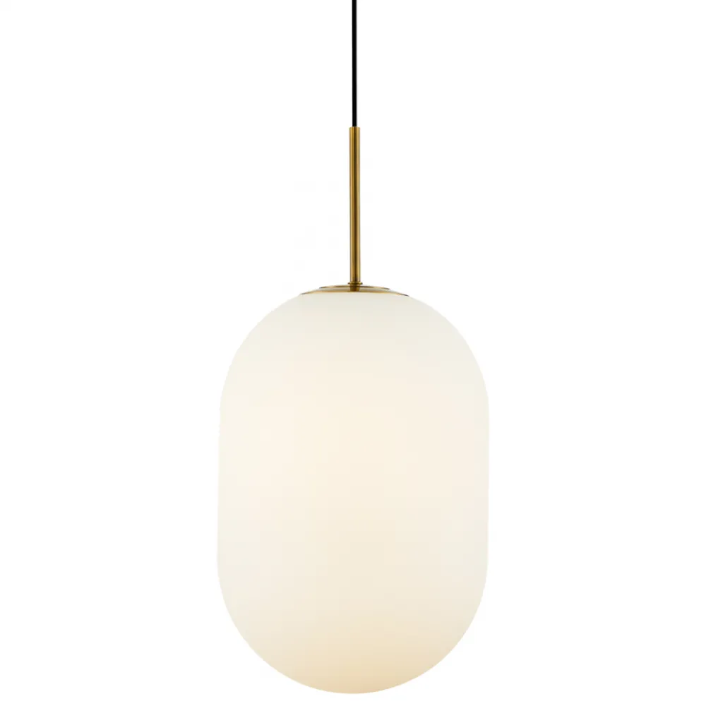 Lampa wisząca ALIAS Złoty Szklany Klosz 1xE14 24cm * Eko-light New