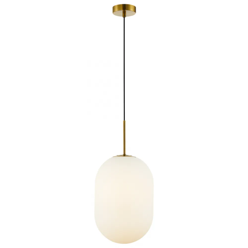Lampa wisząca ALIAS Złoty Szklany Klosz 1xE14 24cm * Eko-light New