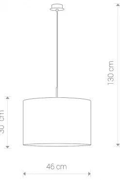Lampa Wisząca ALICE Czarny Złoty Abażur 1xE27 46cm * Nowodvorski Sale