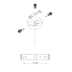 Lampa Wisząca AMALFI Czarny Złoty Klosz 1xE27 30cm * Nowodvorski