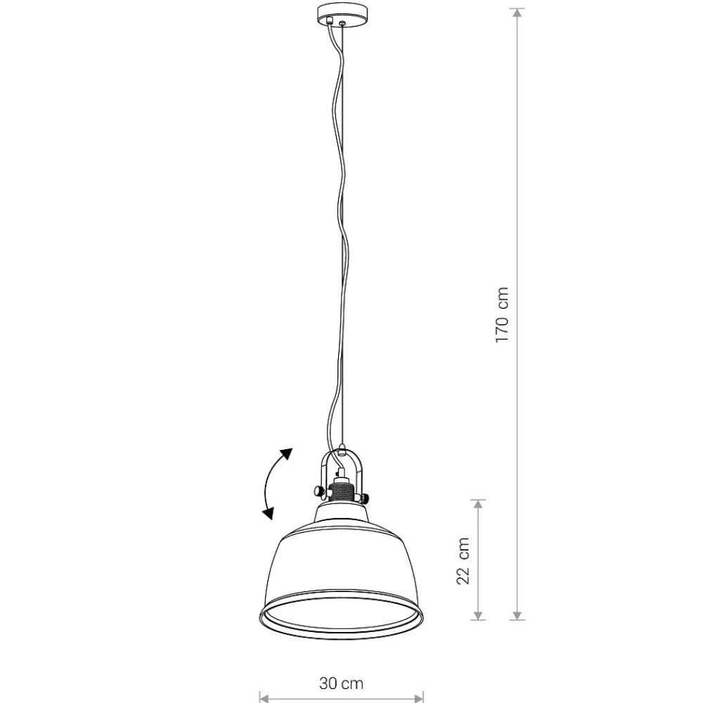 Lampa Wisząca AMALFI Czarny Złoty Klosz 1xE27 30cm * Nowodvorski