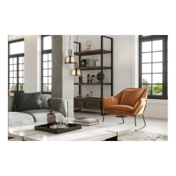 Lampa Wisząca AMALFI Czarny Złoty Klosz 1xE27 30cm * Nowodvorski