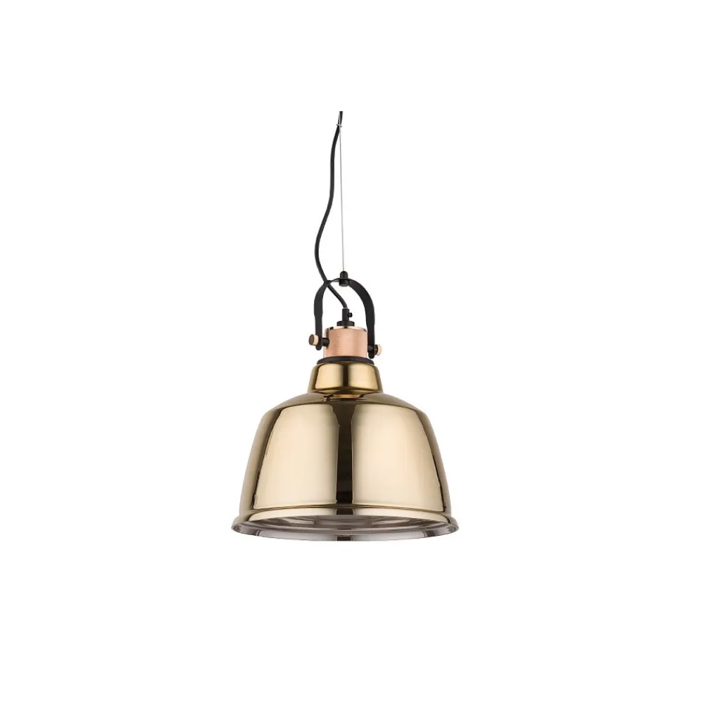 Lampa Wisząca AMALFI Czarny Złoty Klosz 1xE27 30cm * Nowodvorski