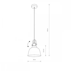 Lampa Wisząca AMALFI Czarny Złoty Klosz 1xE27 20cm * Nowodvorski Outlet