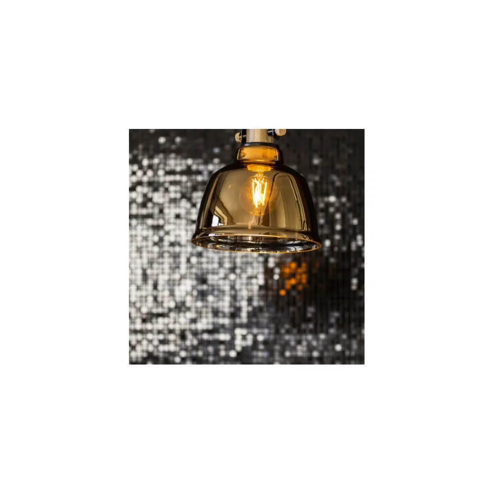 Lampa Wisząca AMALFI Czarny Złoty Klosz 1xE27 20cm * Nowodvorski Outlet