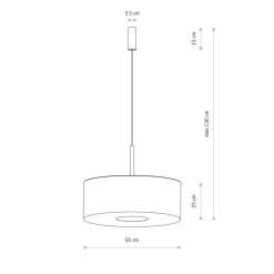 Lampa wisząca AMARELA L czarny melanż 1xE27 * Nowodvorski Clearance