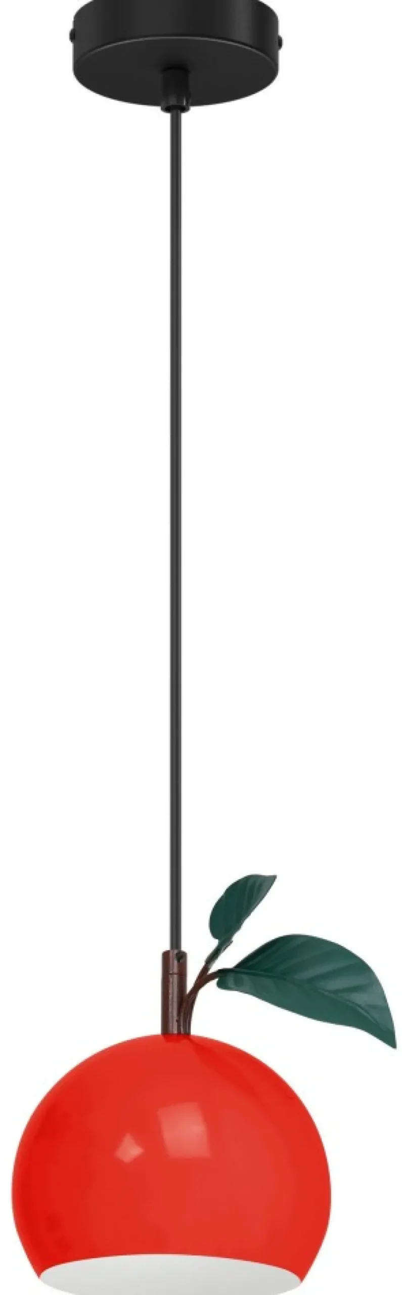 Lampa Wisząca APPLE Czarny Czerwony Metalowy Klosz 1xE27