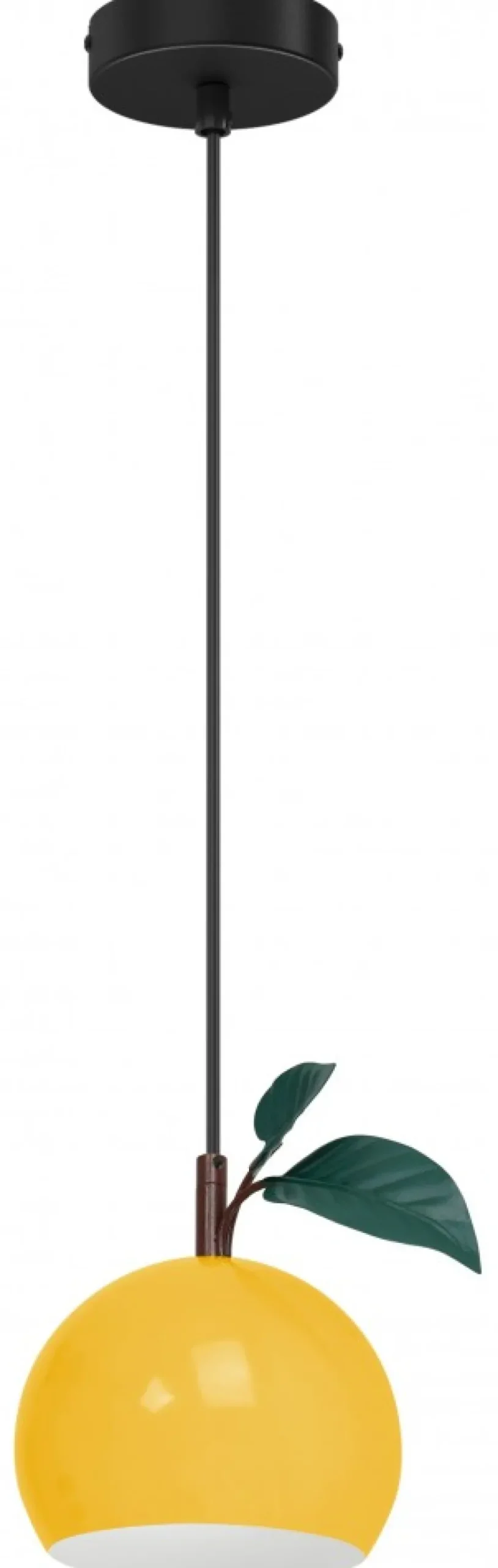 Lampa Wisząca APPLE Czarny Żółty Metalowy Klosz 1xE27