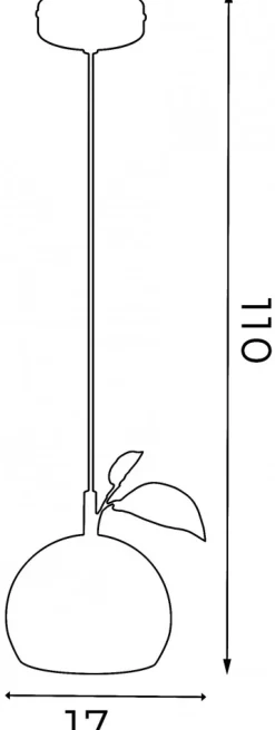 Lampa Wisząca APPLE Czarny Żółty Metalowy Klosz 1xE27