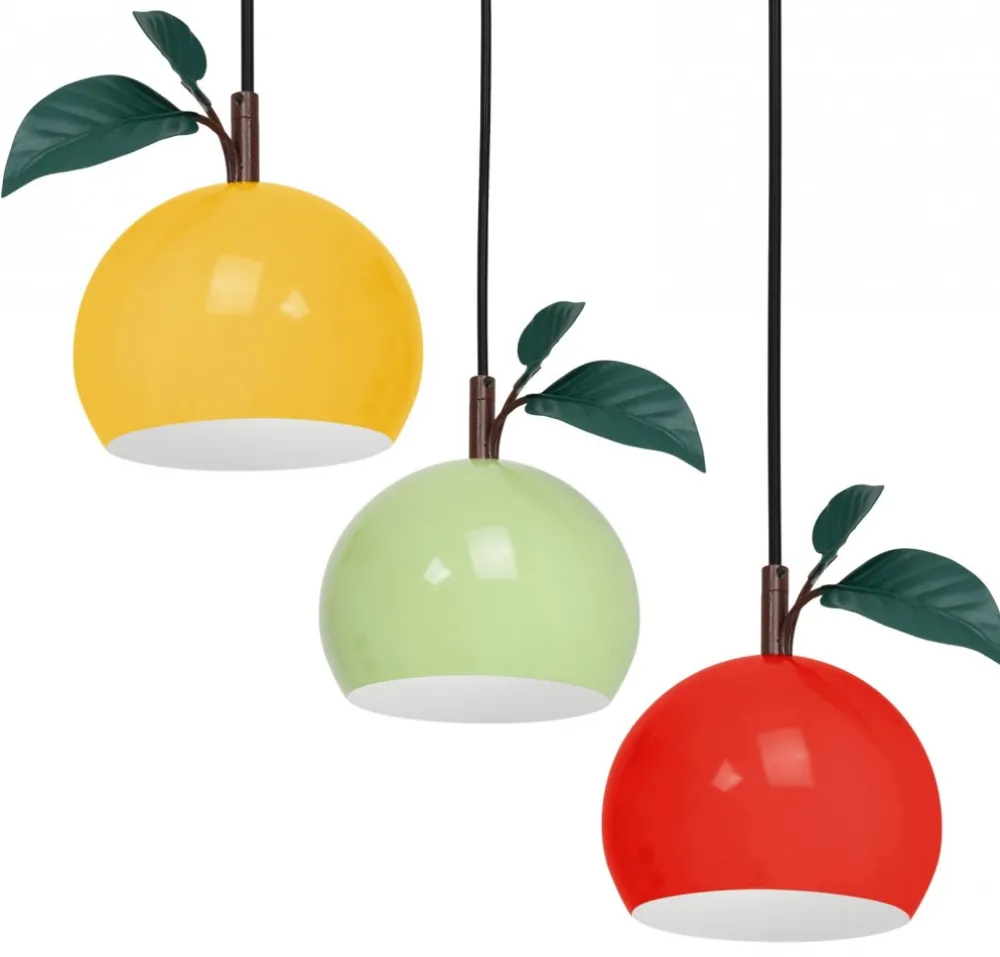 Lampa Wisząca APPLE Czarny Wielokolorowy Metalowy Klosz 3xE27 * Luminex Online