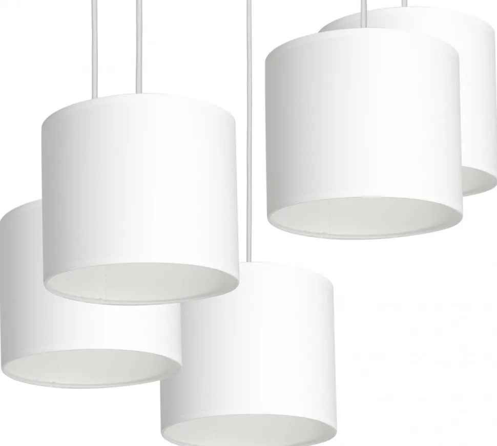 Lampa Wisząca ARDEN Biały Abażur 5xE27