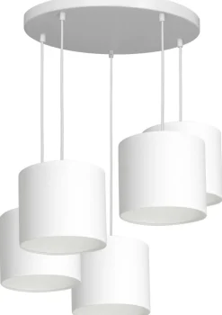 Lampa Wisząca ARDEN Biały Abażur 5xE27