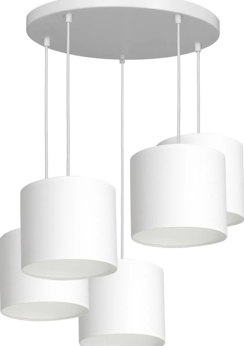 Lampa Wisząca ARDEN Biały Abażur 5xE27