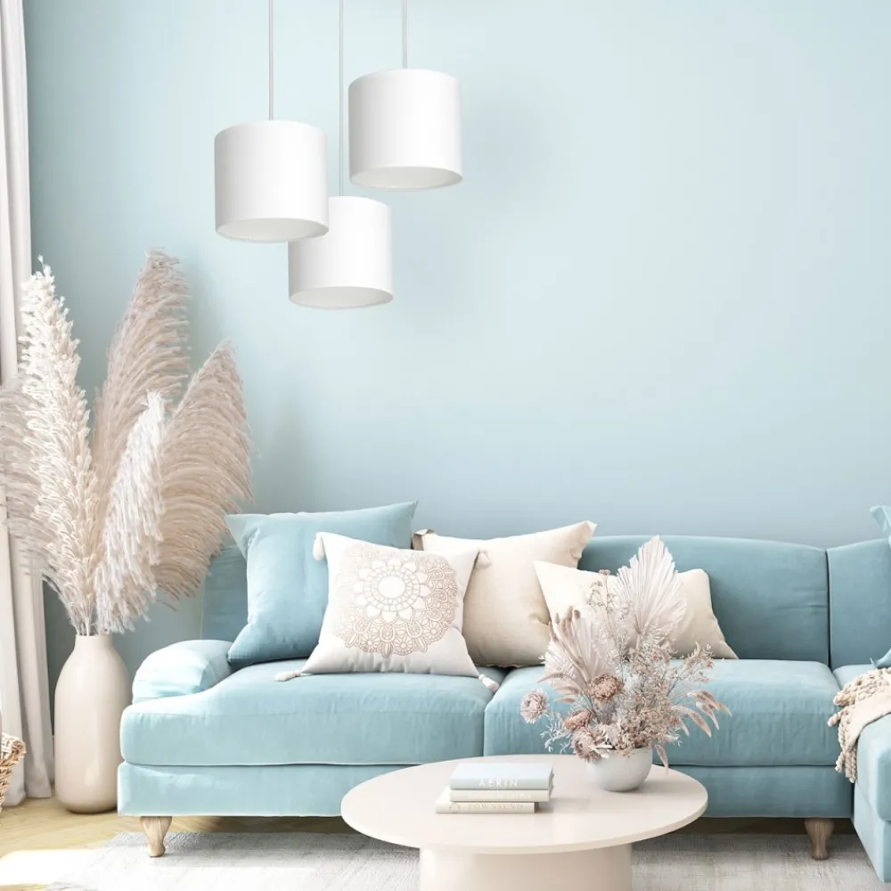 Lampa Wisząca ARDEN Biały Abażur 3xE27 Plafon * Luminex Discount