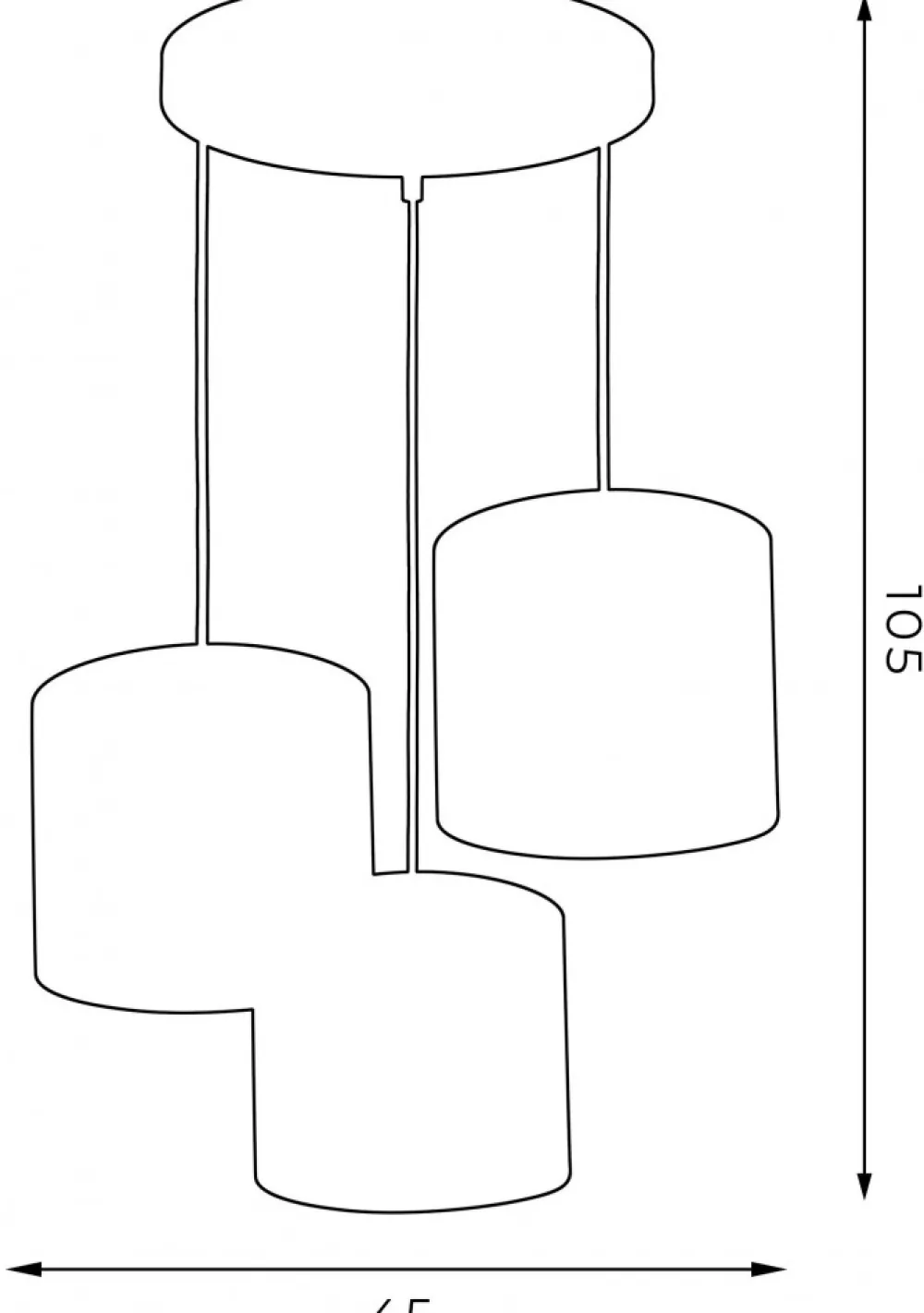 Lampa Wisząca ARDEN Biały Abażur 3xE27 Plafon * Luminex Discount