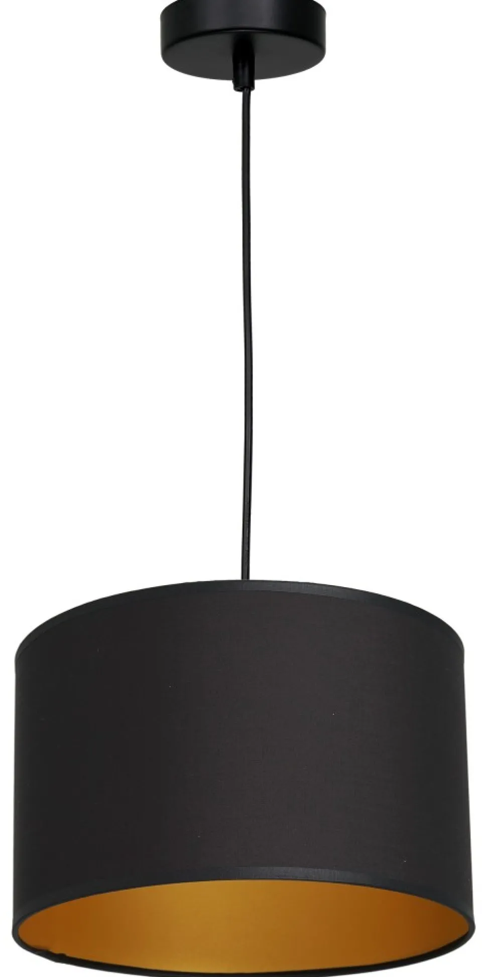 Lampa Wisząca ARDEN Czarny Złoty Abażur 1xE27 25cm