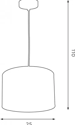 Lampa Wisząca ARDEN Czarny Złoty Abażur 1xE27 25cm