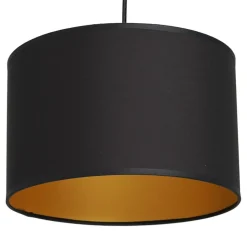 Lampa Wisząca ARDEN Czarny Złoty Abażur 1xE27 25cm