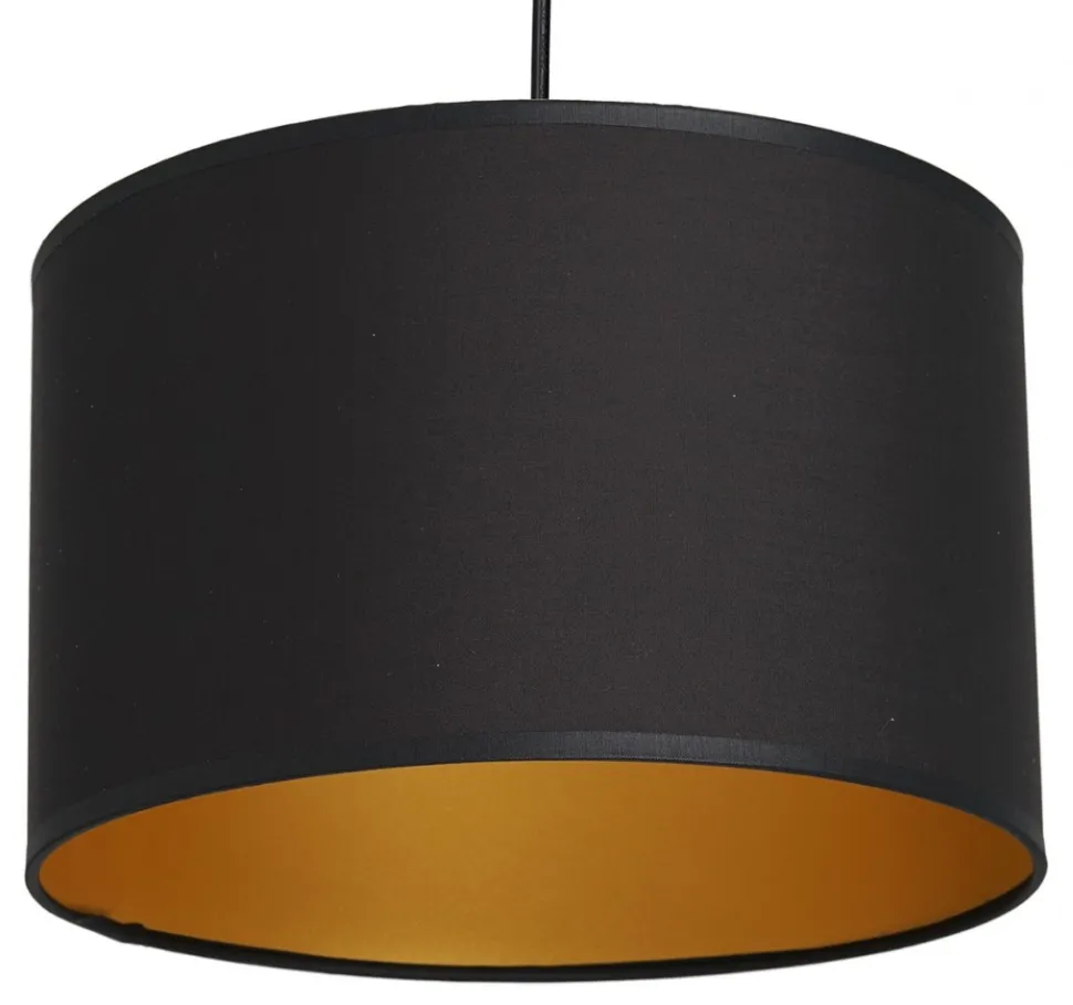 Lampa Wisząca ARDEN Czarny Złoty Abażur 1xE27 25cm
