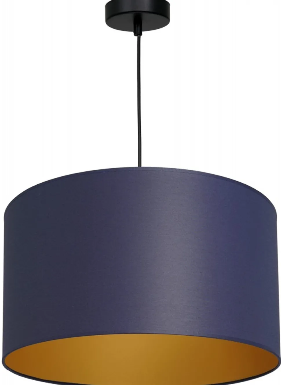 Lampa Wisząca ARDEN Niebieski Złoty Abażur 1xE27 40cm