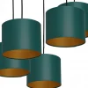 Lampa Wisząca ARDEN Zielony Złoty Abażur 5xE27 * Luminex