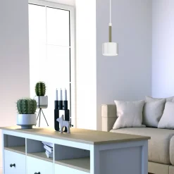 Lampa Wisząca ARENA Biały Złoty 1xGX53