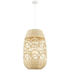 Lampa Wisząca ARONA Abażur Beżowy 1xE14 40cm * Eko-light New